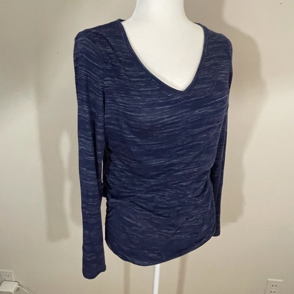 Motherhood sz md Knit top heather blue / off white - Picture 1 of 8